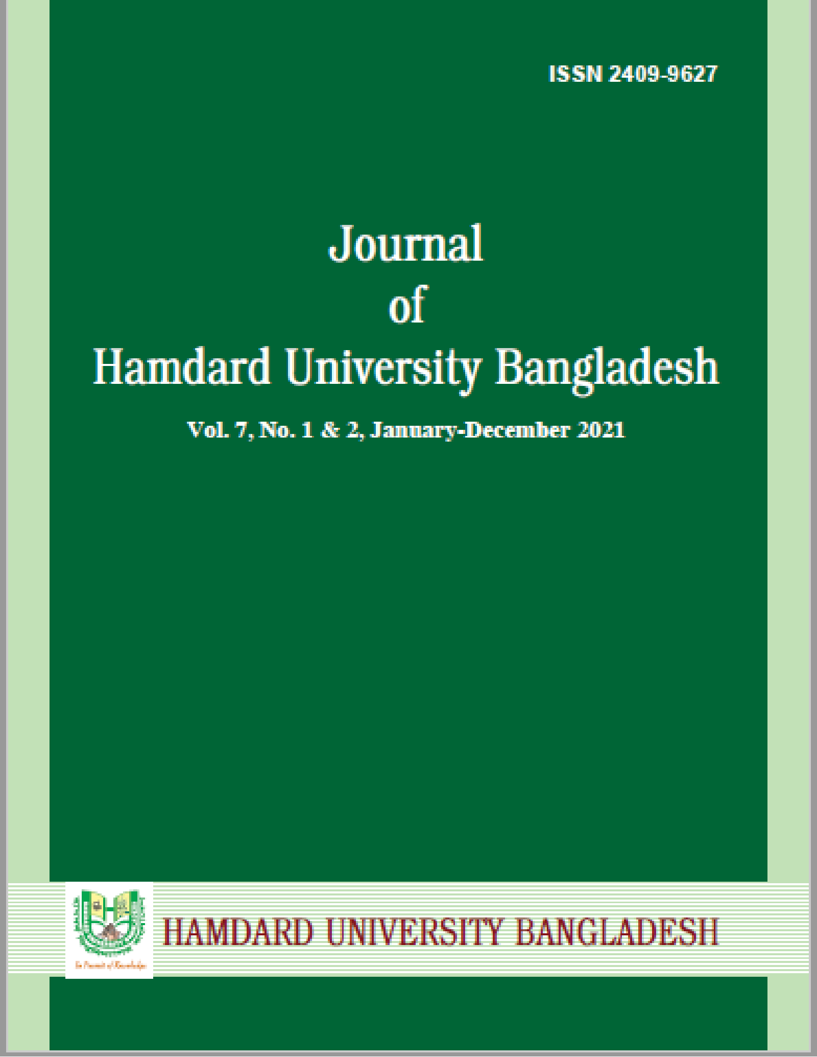Journal of Hamdard University Bangladesh